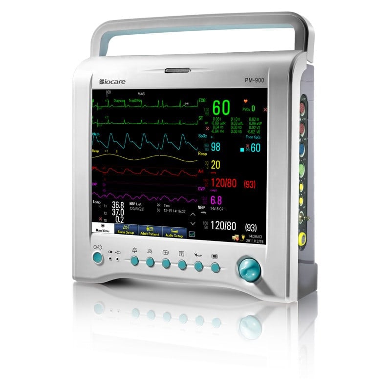 Monitor de signos vitales Biocare PM900 sin impresora térmica con 5 derivaciones de ECG